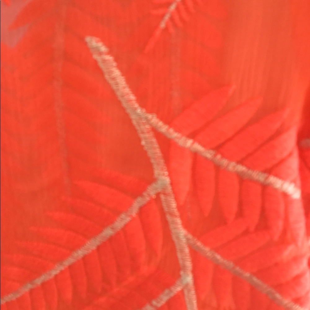 Sheer Leaf Pattern Blouse - image 5